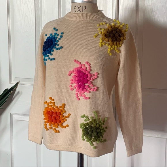 V.I.P. Vintage wool mockneck sweater small - Picture 5 of 15